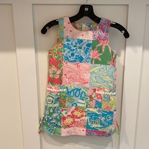 Lilly Pulitzer Y2K Millenium Patch Little Girl shift dress